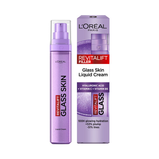Loreal Paris Revitalift Filler Glass Skin Liquid Cream Face Moisturiser 50ML