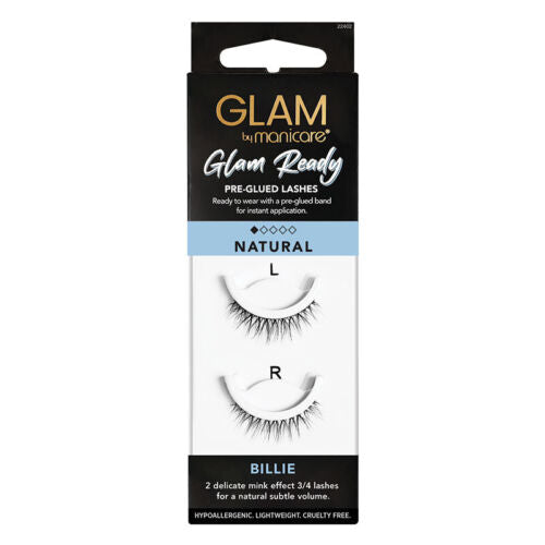 Glam By Manicare Billie Glam Ready Pre-Glued Lashes - OhYouLuckyDuck.com.au