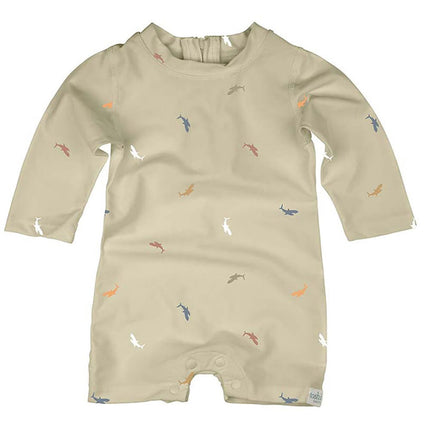 Toshi Swim Onesie Long Sleeve Shark Print UPF 50 Plus Sun Protection Swimsuit