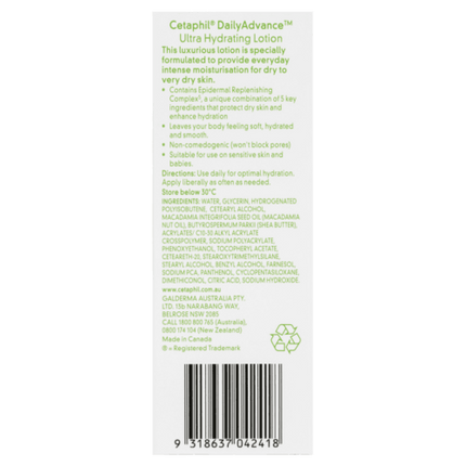 Cetaphil Ultra Hydrating Lotion Daily Advance 85g - OhYouLuckyDuck.com.au