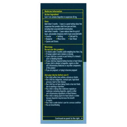 Advil Infants Pain & Fever Relief Suspension 3 Months - 2 Years 40ml - OhYouLuckyDuck.com.au