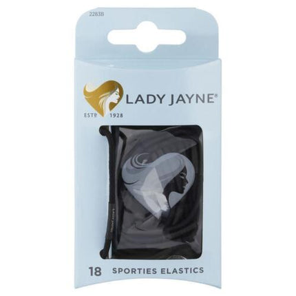 Lady Jayne Black Super Hold Elastics 18 Pack - OhYouLuckyDuck.com.au