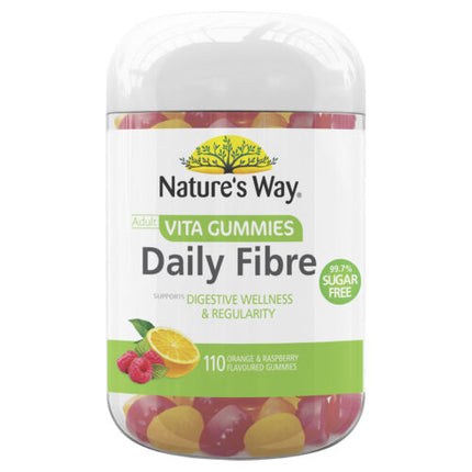 Natures Way Adult Vita Gummies Daily Fibre Gummies 110 Gummies - OhYouLuckyDuck.com.au