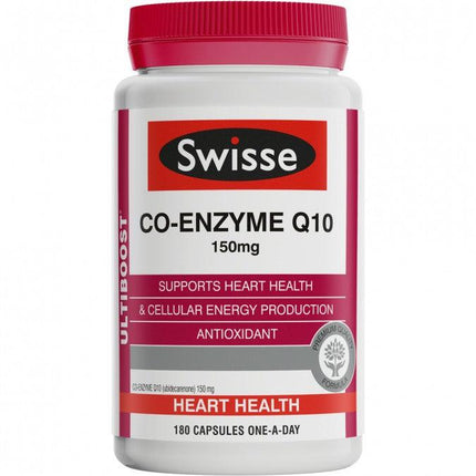 Swisse Ultiboost Co-Enzyme Q10 150Mg 180 Capsules - OhYouLuckyDuck.com.au