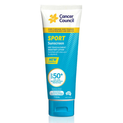 Cancer Council Sport Dry Touch Sweat Resistant SPF50+ 110ml - OhYouLuckyDuck.com.au