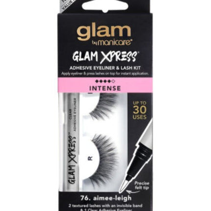 Glam by Manicare Xpress Black Adhesive Eyeliner & Lash Kit Aimee-Leigh - OhYouLuckyDuck.com.au
