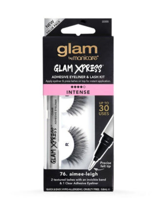 Glam by Manicare Xpress Black Adhesive Eyeliner & Lash Kit Aimee-Leigh - OhYouLuckyDuck.com.au