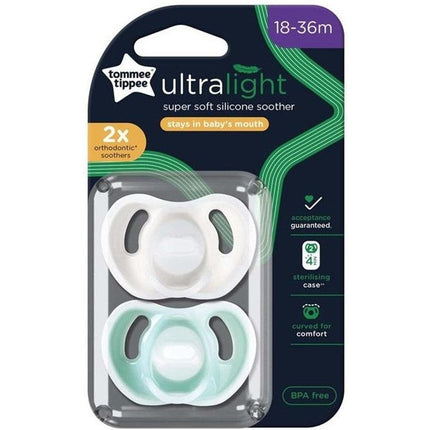 Tommee Tippee: Ultra-Light Silicone Soother - 2 Pack (18-36 Months)