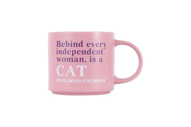 Splosh Cheeky Cat Ceramic Mug Pink 435ML