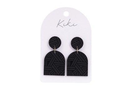 Kiki Black Geo Earrings