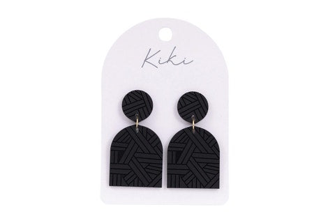 Kiki Black Geo Earrings