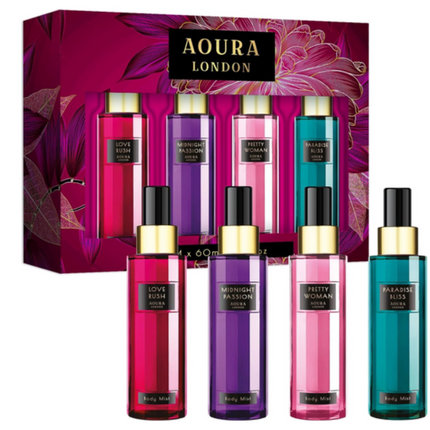 Aoura Collection Body Mist 4 x 60mL Set
