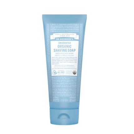 Dr. Bronner's Organic Shaving Soap Unscented 207mL
