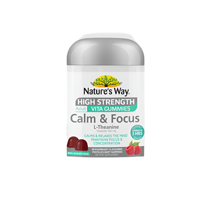 Nature's Way High Strength Adult Vita Gummies Calm and Focus 50 Gummies