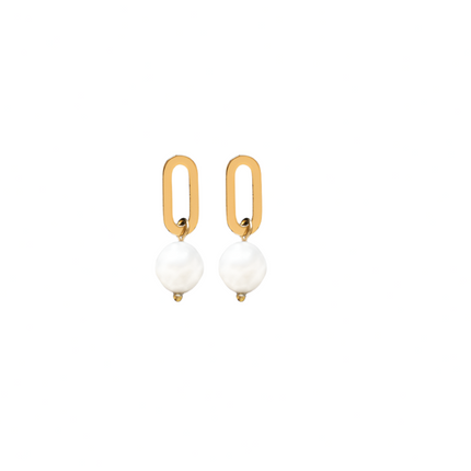 Adnohr 16024 Sensation Oval Pearl Drop Gold Plated