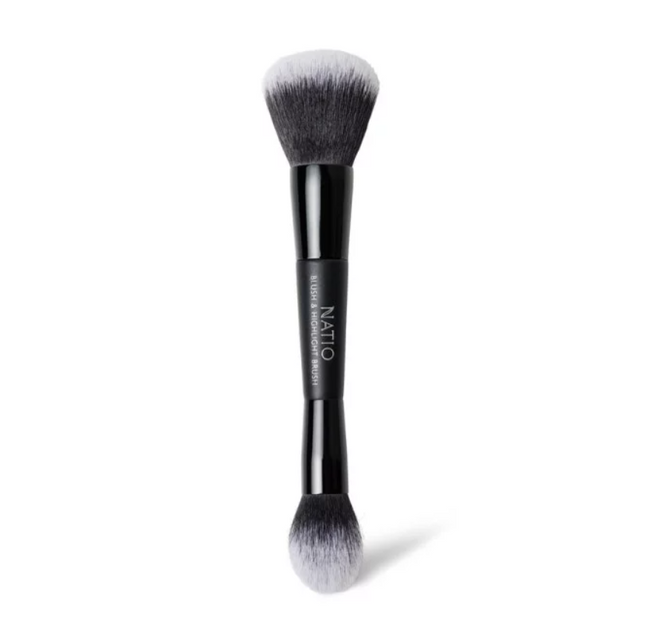 Natio Double Ended Blush and Highlight Brush