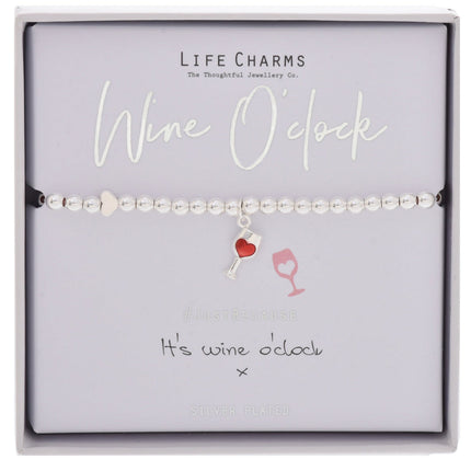 Life Charms Bracelet Wine