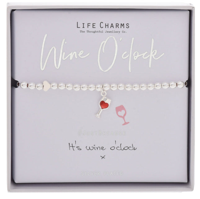 Life Charms Bracelet Wine