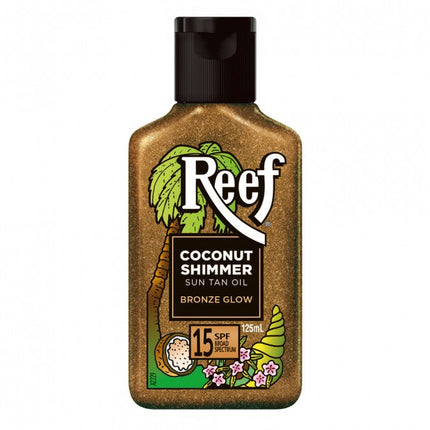 Reef Oil Coconut Shimmer Sun Tan Oil Bronze Glow SPF 15 125ml - OhYouLuckyDuck.com.au