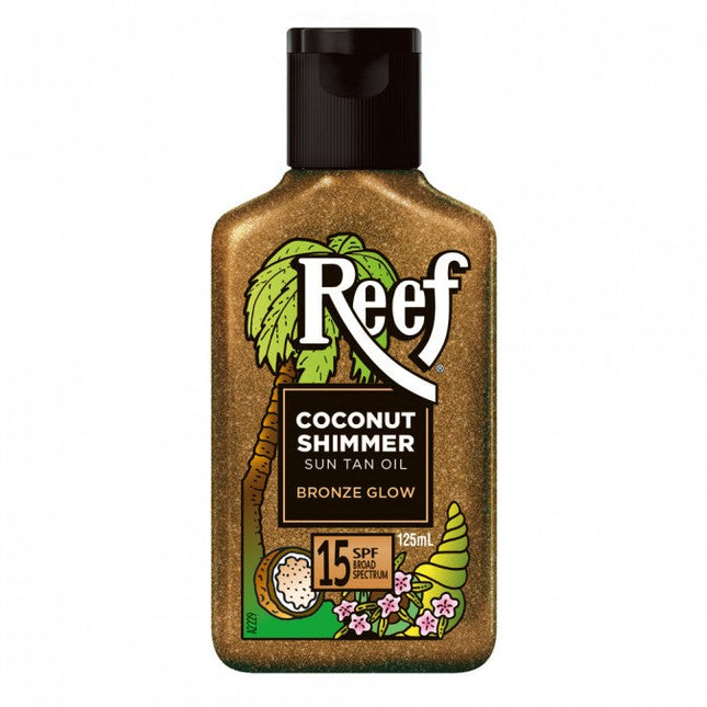 Reef Oil Coconut Shimmer Sun Tan Oil Bronze Glow SPF 15 125ml - OhYouLuckyDuck.com.au