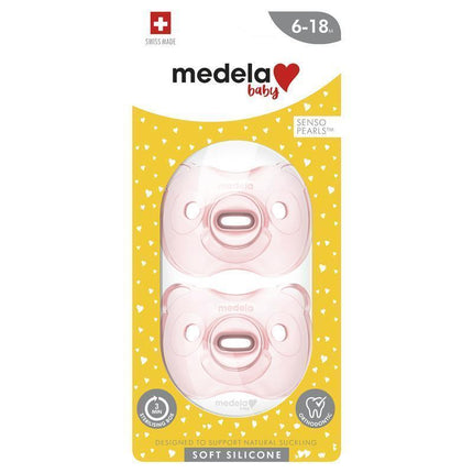 Medela Soother Duo Silicone Pink 6-18M - OhYouLuckyDuck.com.au