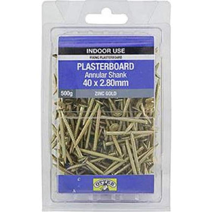 Otter Nail Plasterboard Annular Zinc Plated 40 x 2.80mm 500g