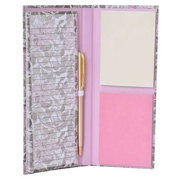 Gibson Gifts Honeysuckle Sticky Notes and Pen Set 3