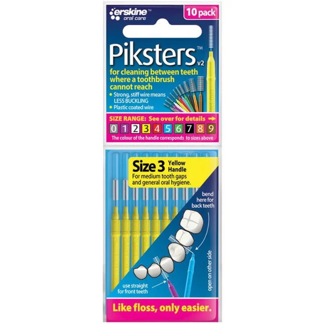 Piksters Size 3 Yellow 10 Pack - OhYouLuckyDuck.com.au