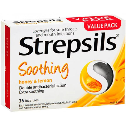 Strepsils Honey & Lemon 36 Lozenges - OhYouLuckyDuck.com.au