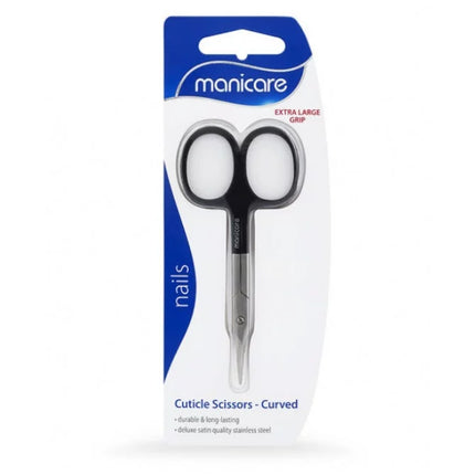 Manicare Cuticle Scissors Curved Extra Large Grip - OhYouLuckyDuck.com.au