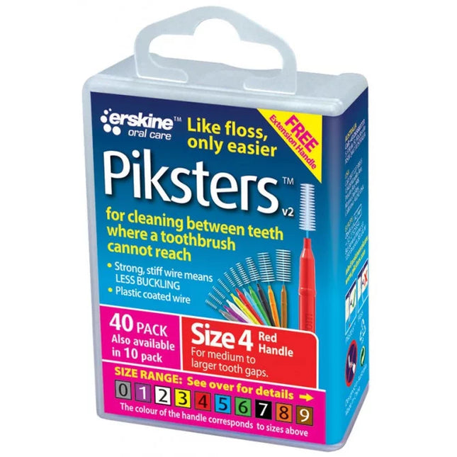Piksters Size 4 Red 40 Pack - OhYouLuckyDuck.com.au