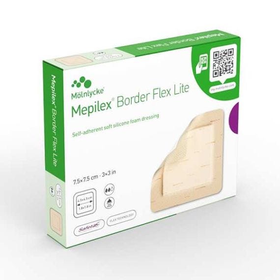 Mepilex Border Flex Lite All In One Foam Dressing 7.5CM x 7.5CM