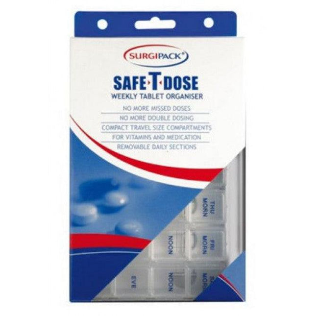 Surgipack Safe T Dose Weekly Tablet Organiser Small - OhYouLuckyDuck.com.au