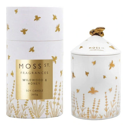 Moss St Fragrances Wildwood and Honey Scented Soy Candle 360G