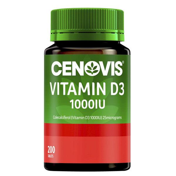 Cenovis Vitamin D3 1000IU 200 Tablets - OhYouLuckyDuck.com.au