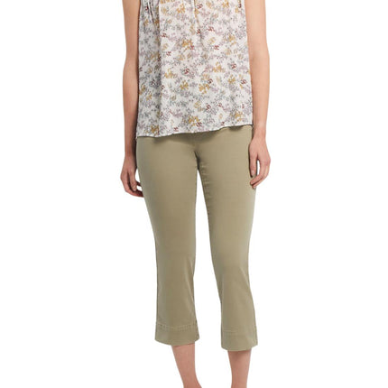 Tribal 5 Pocket Pull On Kick Flare Capri Fern