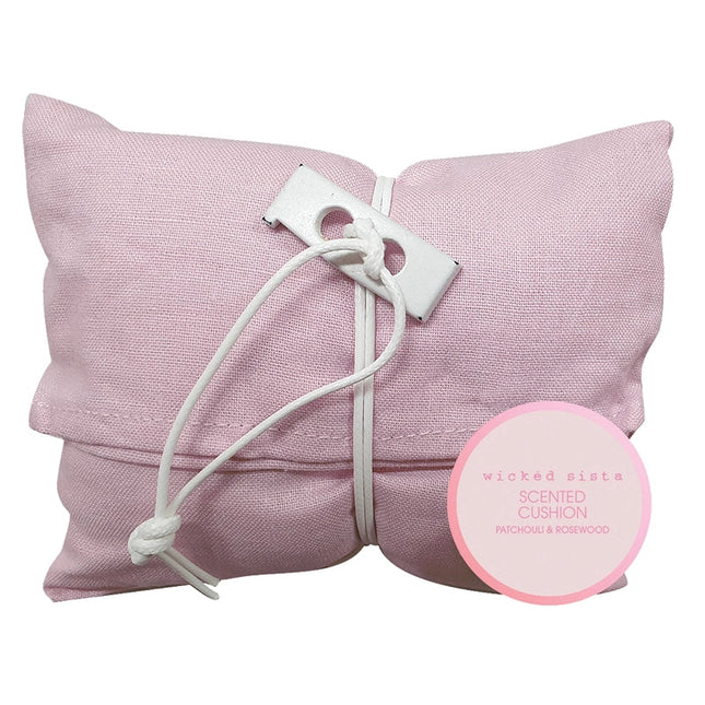 Wicked Sista Linen Scented Cushion Blush