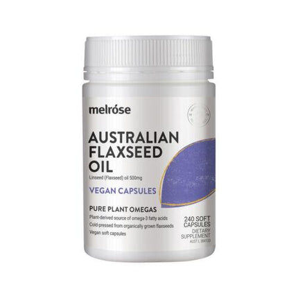 Melrose Organic Flaxseed Vegan 500mg 240 Capsules - OhYouLuckyDuck.com.au