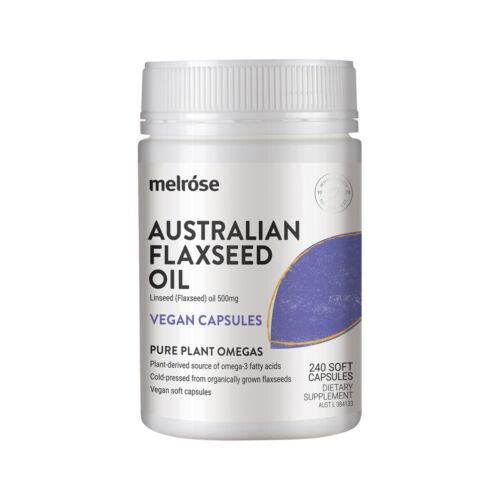 Melrose Organic Flaxseed Vegan 500mg 240 Capsules - OhYouLuckyDuck.com.au