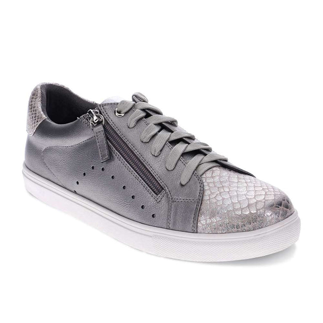 Scholl Cleo Zip Casual Sneaker Pewter Eu 41
