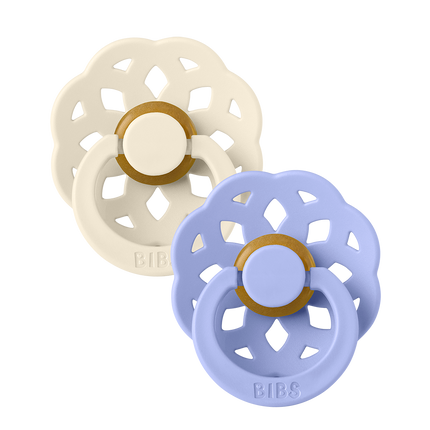 BIBS Boheme Latex Pacifiers Size 2 Ivory Hush 2 Pack