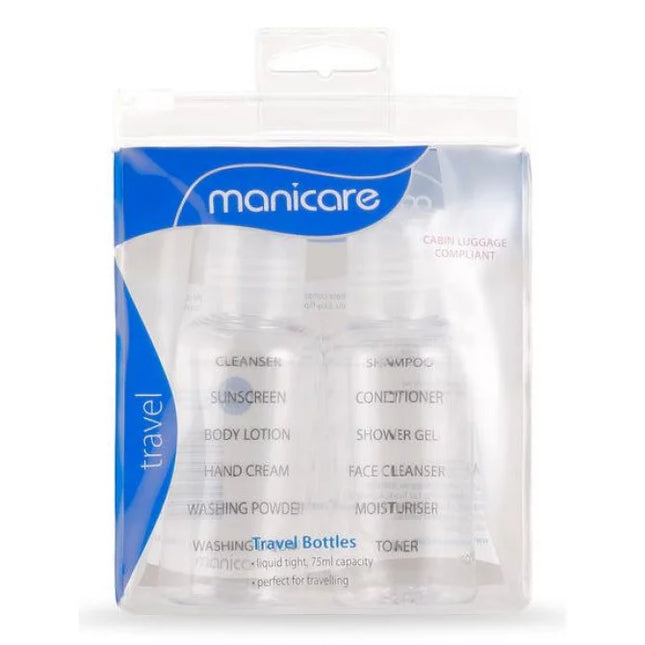 Manicare Travel Bottles 2 Pack - OhYouLuckyDuck.com.au