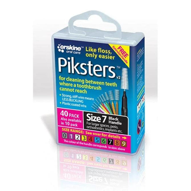 Piksters Size 7 Black 40 Pack - OhYouLuckyDuck.com.au