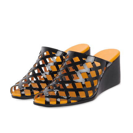 Arche Sample Egahya Black And Yellow Wedge