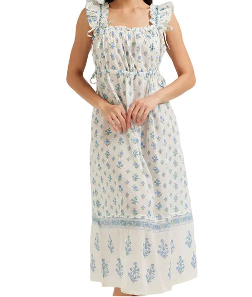 Retreat Myself Arbour Nightie Ruffle Strap Blue Medium