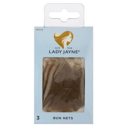 Lady Jayne Light Brown Bun Nets 3 Pack - OhYouLuckyDuck.com.au