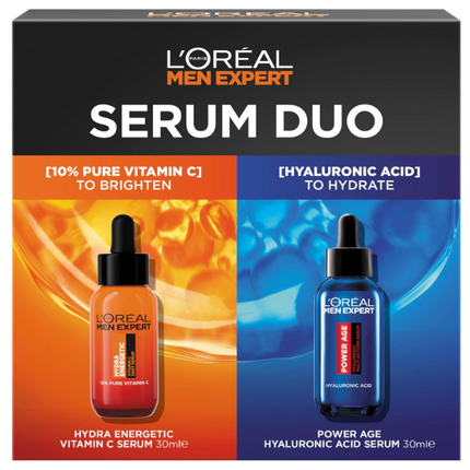 L'Oreal Men Hyaluronic Acid & Vitamin C Serum Duo