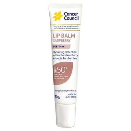 Cancer Council Lip Balm Spf50+ Raspberry 15g