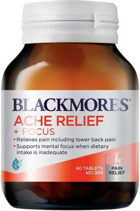 Blackmores Ache Relief + Focus | 60 Tablets - OhYouLuckyDuck.com.au