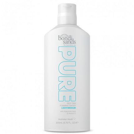 Bondi Sands Pure Self Tan Foaming Water Light/Medium 200ml - OhYouLuckyDuck.com.au